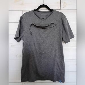 Lalabu Gray V-Neck Dad Shirt